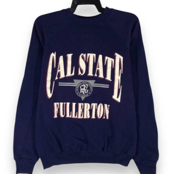 Cal State Fullerton California State University Pullover shirt sweatshirt navy - Picture 1 of 2